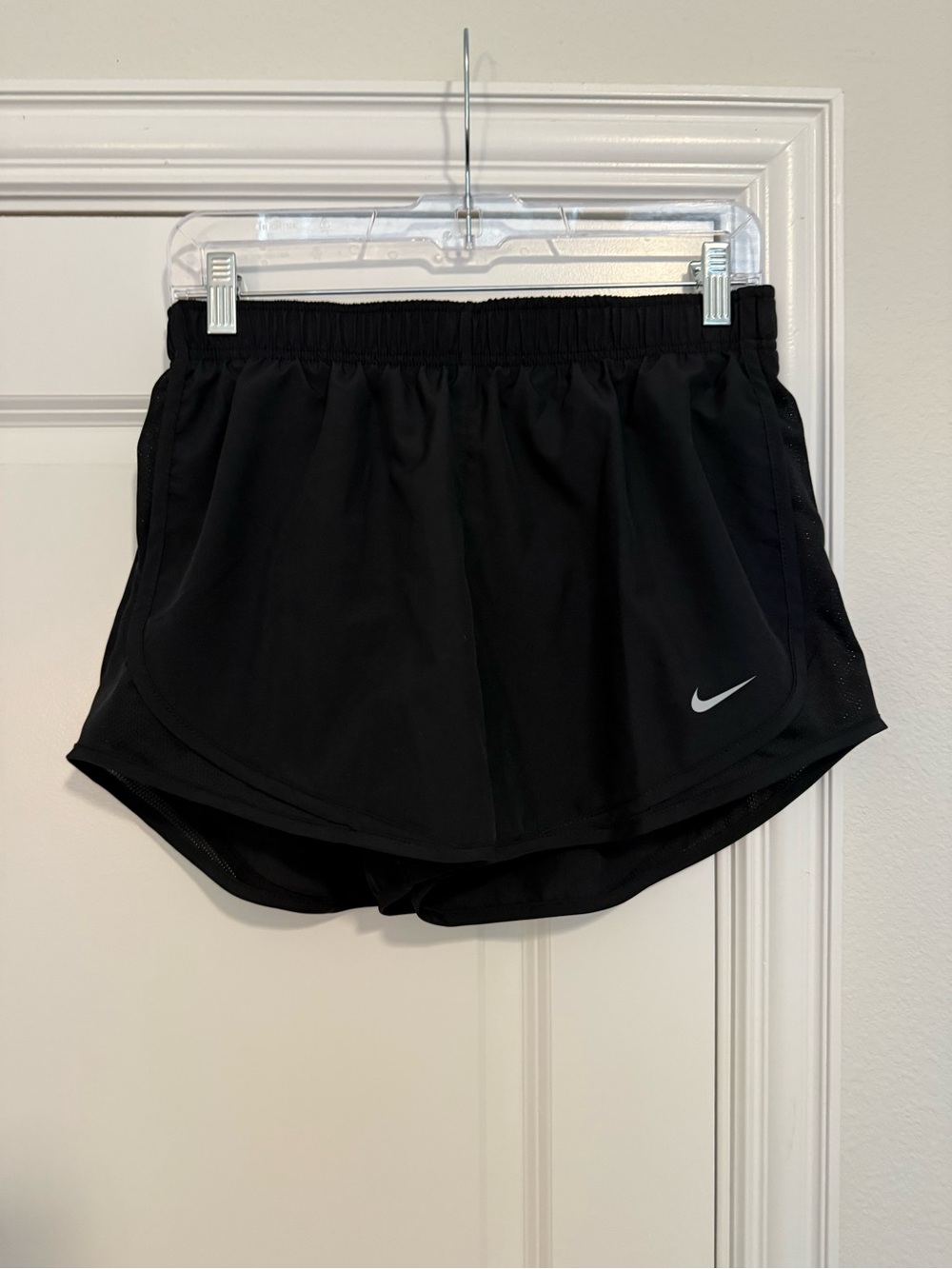 Nike Black Women's Athletic Running Shorts with Reflective Swoosh
